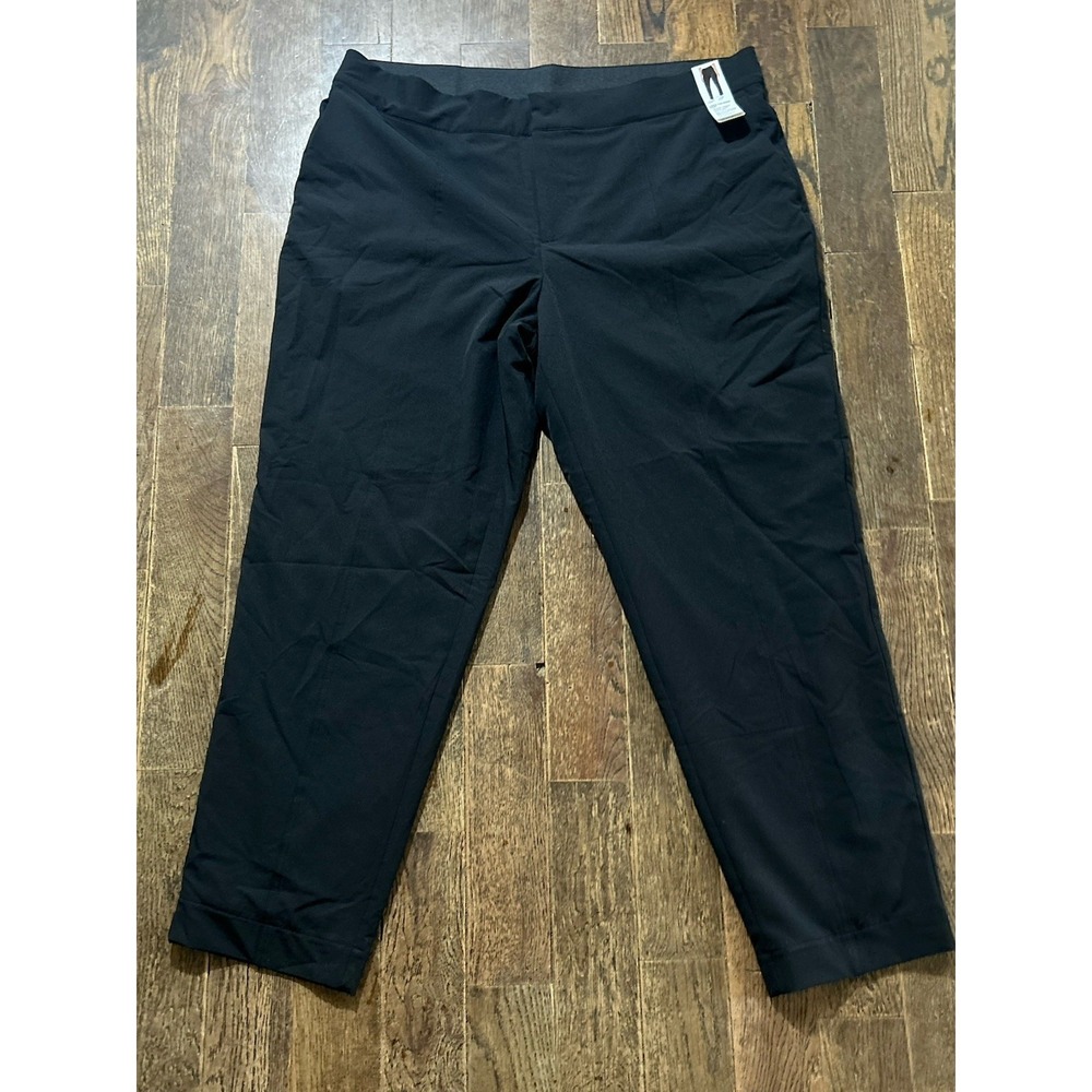 Mondetta Black 16 Womens Lined Tailored Pant Pockets High Rise NEW